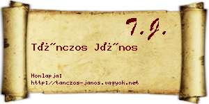 Tánczos János névjegykártya
